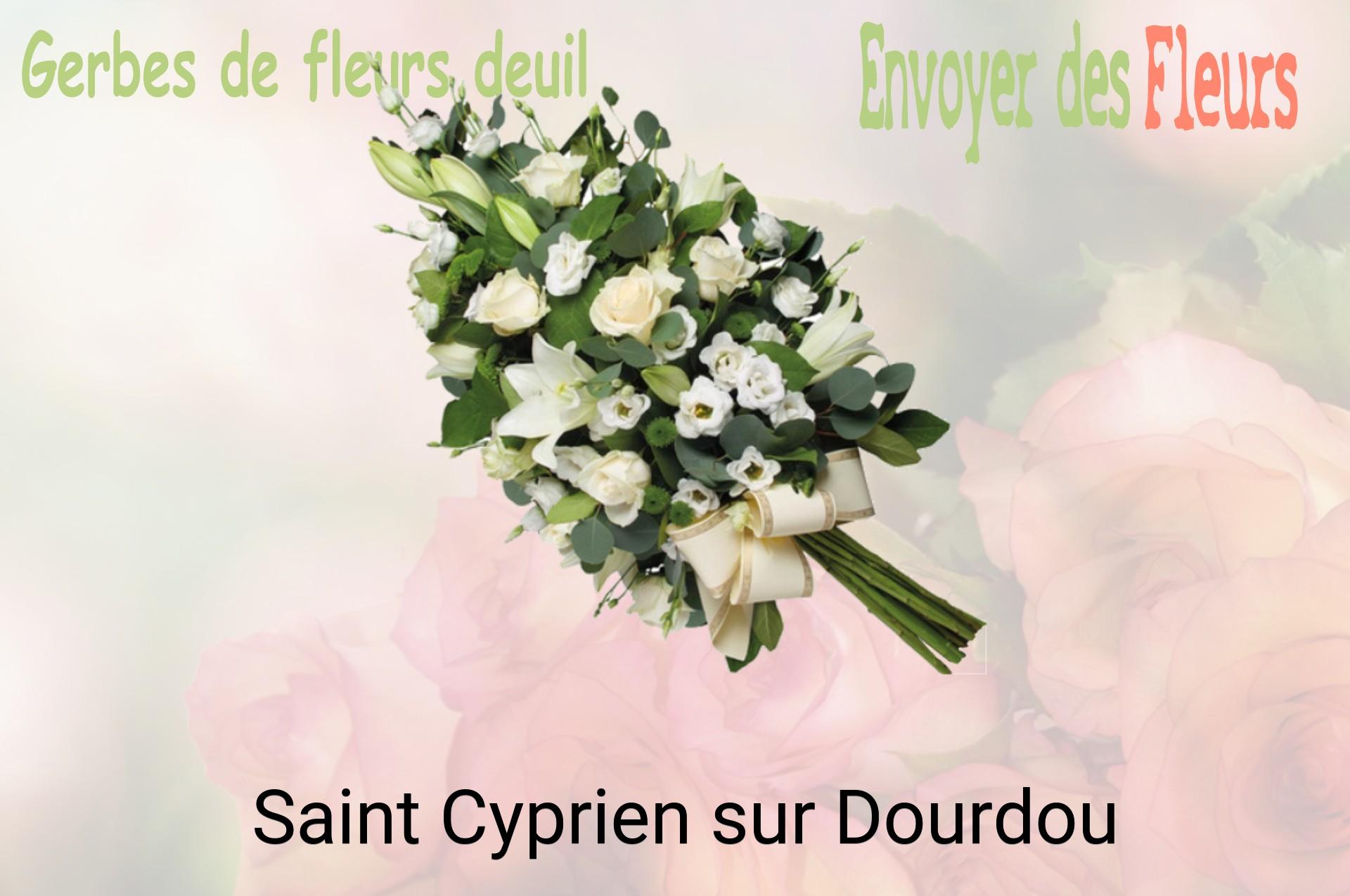 Gerbe de fleurs de deuil livrée à Saint-Cyprien-sur-Dourdou